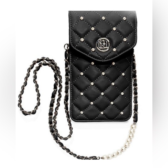 Studio Badgley Mischka Phone Holder Pearl Crossbody Bag - Picture 2 of 5